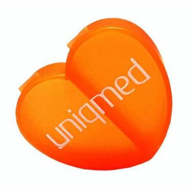 Imagem de Porta Comprimidos De Coração Com Duas Divisórias Uniqmed - Uniqcare