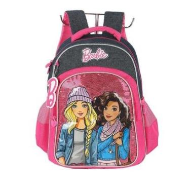 Imagem de Mochila de Costas Luxcel Barbie Amigas Rosa e Preto-Feminino