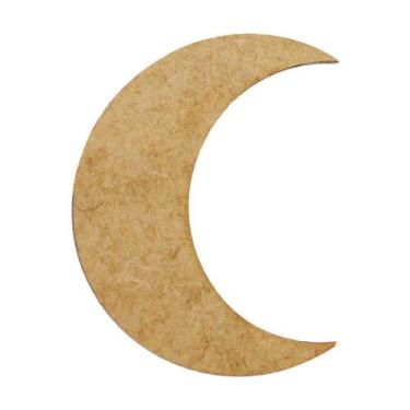 Imagem de Pacote Com 10 Aplique Decorativo Lua Crescente 4x5 Mdf Madeira - ATACA