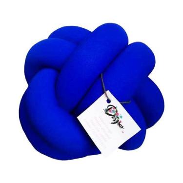 Imagem de Almofada de Nó Escandinavo Várias Cores - Díspar Design, Azul Royal