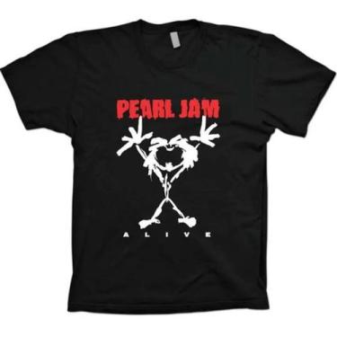 Imagem de Camiseta Banda Rock Pearl Jam Alive Camisa Unissex 100% Algodão - SEMP