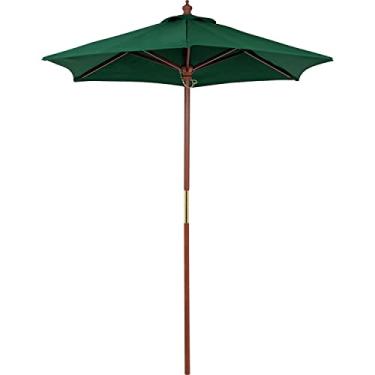 Imagem de Ombrelone Tramontina em Madeira e Poliéster Verde sem Base 1,8 m