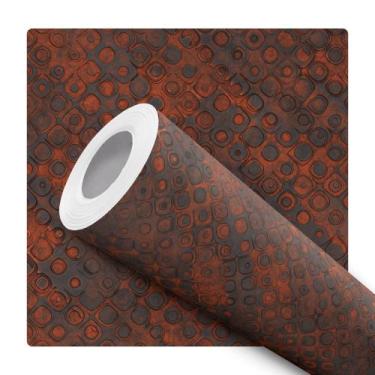 Imagem de Papel de Parede Adesivo Aço Corten Geométrico Rústico Quarto Sala de E