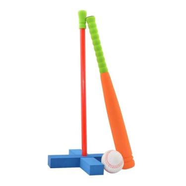 Imagem de Colaxi Crianças conjunto de taco de beisebol t bola softball bat conjunto acessórios antiderrapante carrinho de beisebol jogando brinquedos para atividades