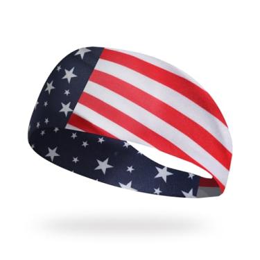Imagem de hhdatc Bandanas de cabeça com bandeira do país americano, faixas de suor masculinas, bandana dos EUA, para homens, futebol, tênis, treino, fantasia
