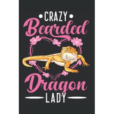 Imagem de Bartagamen Notizbuch: Crazy Bearded Dragon lady Bartagame / 6x9 Zoll / 120 karierte Seiten