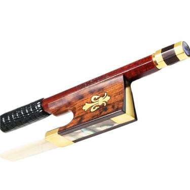 Imagem de Tamanho 4/4 violino peças acessórios arco híbrido fibra de carbono arco jacarandá brasileiro arco de madeira de cobra Arco violino prático