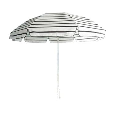 Imagem de Guarda-chuva de jardim Guarda-chuva de pátio listrado Guarda-chuva de praia dobrável automático Grande tenda ao ar livre Comercial Cabo longo Guarda-chuva de publicidade Base preenchível