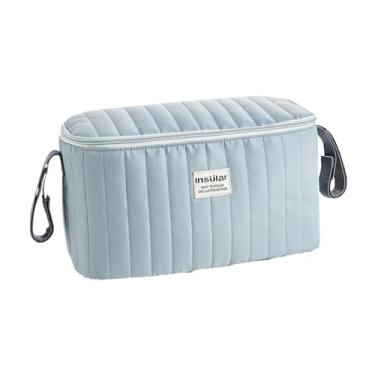 Imagem de menolana Saco organizador de carrinho de criança saco de fraldas de grande capacidade para lanches limpeza de fraldas, Verde