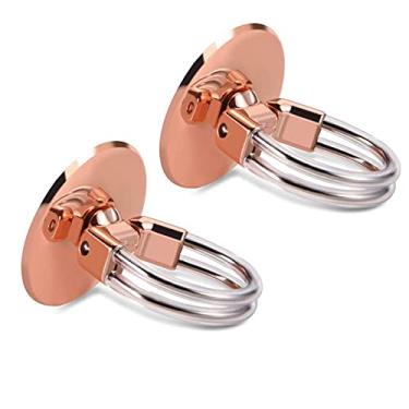 Imagem de Suporte de anel de celular Tvoip 2 peças, suporte universal de anel de telefone 3 em 1, suporte de carro, suporte de telefone e suporte de tablet para carro, suporte de telefone para ventilação de carro, Rose Gold