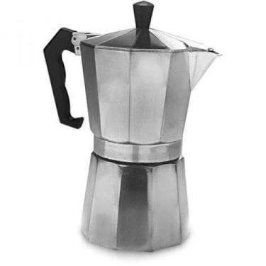 Imagem de Cafeteira Italiana Premium de Alumínio Cromado, Faz 12 Xícaras, 600 ml, Cafeteira expresso MOKA Grande, Compativel com fogão à gas, Elétrico, com Filtro, Café Rapido