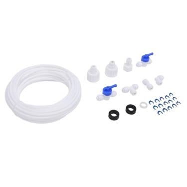 Imagem de Fockety Kit de Linha de Água para Geladeira de 1/4 Polegada, Conexão Rápida à Prova de Ferrugem, Kit de Linha de Água para Fabricação de Gelo para Refrigerador