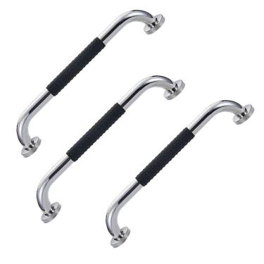 Imagem de Barra de Apoio Inox 60cm Suporte Antiderrapante Kit 3 unidades Idoso Cadeirante Gestant...