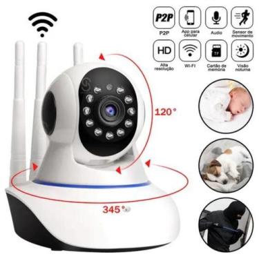 Imagem de Monitor de Bebê Wifi Visão Noturna 3 Antenas Segurança - LIPPIN