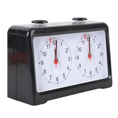 Imagem de Relógio de Xadrez Mecânico Elegante Base Estável Alta Precisão Temporizador Analógico Silencioso Ferramenta de Temporização de Competição de Xadrez para Profissionais