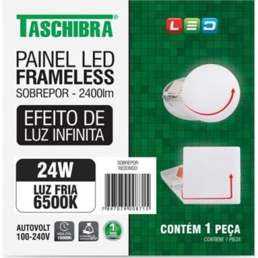 Imagem de Luminaria Led Plafon Taschibra Frameless Borda Infinita Externo Redond