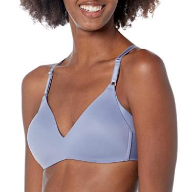 Imagem de Warner's Sutiã feminino sem efeitos colaterais com axila, confortável, sem fio, levemente forrado 1056, Granito azul, 34B