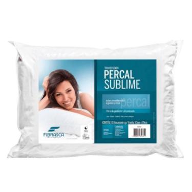 Imagem de Travesseiro Percal Sublime 180 Fios Confortável Macio Hotel Antialérgi