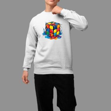 Imagem de Moletom Gola Careca Basico Masculino Streetwear Casual Estiloso Invern