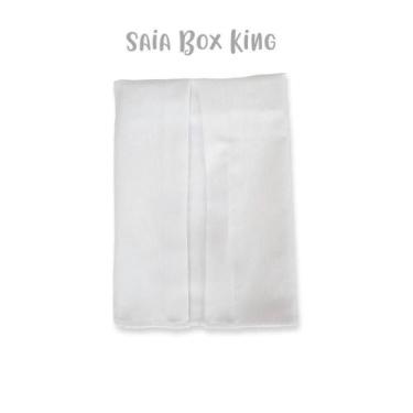 Imagem de Saia para Box King 193x203x32cm Branca Arrumadinho Enxovais