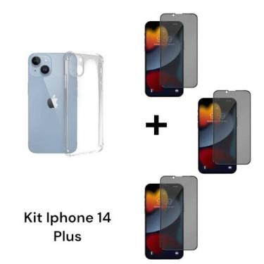 Imagem de 3UN Películas Privacidade 3D De Vidro Anti Espião + 1UN Capa Anti Impa