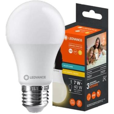 Imagem de Kit 8 Lampada Led Bulbo 7w Luz Quente 3000K Amarela Bivolt - Ledvance 