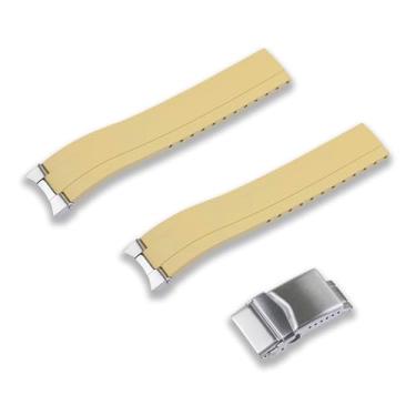 Imagem de Crafter Blue MX03-143 FKM Pulseira de borracha de substituição com terminais de relógio para Seiko 1965 Heritage Diver 40,50 mm SPB143, SPB145, SBP147, SPB149, amarelo deserto