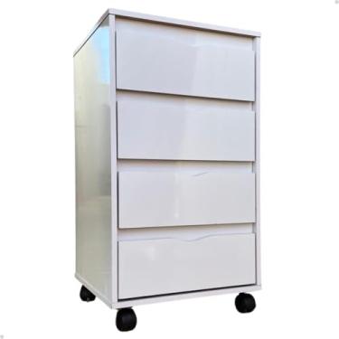 Imagem de Gaveteiro Movlar 4 Gav. Escritório Com Rodinhas - Mod.0701 (Branco)