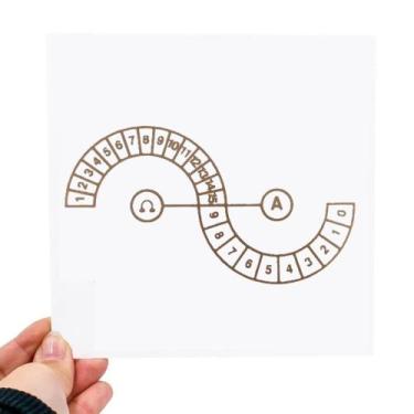 Imagem de Placa Grafico Ômega Alfa PVC 15x15cm - Radionica Radiestesia - Dhonell