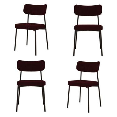 Imagem de Kit com 4 Cadeiras para Sala de Jantar Mona Yescasa