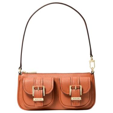 Imagem de Michael Kors Bolsa pequena conversível Zoe, Ferragens douradas/perfurador laranja, One Size