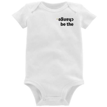 Imagem de Body Bebê Be the change - Foca na Moda, Branco, M