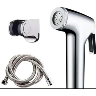 Imagem de DUCHA HIGIÊNICA - CONJUNTO MANUAL DE CHUVEIRINHO PARA BANHEIROS - AÇO INOX, PISTOLA SPRAY PARA VASO SANITÁRIO COM BICO DE JATO INTENSO COM HIGIÊNE INTIMA - PISTOLA DE PLÁSTICO ABS - 1,2M S/REGISTRO.