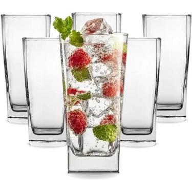 Imagem de Kit 06 Copos Quadrados Texas Vidro 320ml - Praticasa