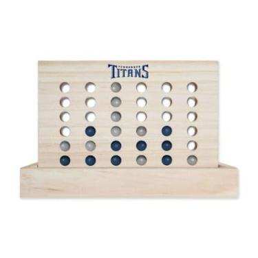 Imagem de Rico Industries NFL Mini Travel Team 4 in A Row Mini Game- Wooden, Team Colors, 5.5" x 8" (Tennessee Titans)