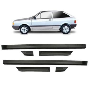 Imagem de Friso lateral gol gl 1991 1992 1993 1994 bojudo estreito 6 peças cinza