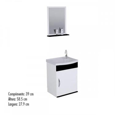 Imagem de Gab/Toucador A.J R Siena Preto 39Cm - AJ RORATO, Preto