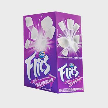 Imagem de Chiclete Uva Flics 208Gr c/12 unid. - Arcor