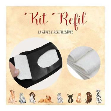 Imagem de Kit 5 Refil BRANCO Reutilizável Lavável Pet Mijão Higiênico - Club Far