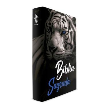 Imagem de Bíblia Sagrada - Tigre Black Olho Azul - Capa Dura - ntlh