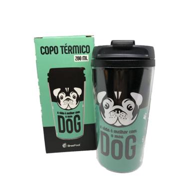 Imagem de Copo Plástico Térmico 200 ml A Vida é Melhor Com Meu Dog Verde Cachorro Frase Cachorrinho Livre bpa Presente Criativo - BrasFoot
