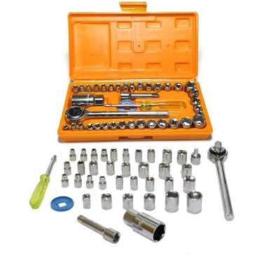 Imagem de Kit Jogo Ferramentas Chaves Catraca Completo Combinada 40Pç