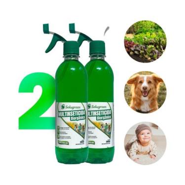 Imagem de Multi-Inseticida Ecológico Solugreen 100% Natural- 500ml +Refil /Segur