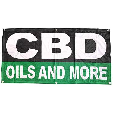 Imagem de 4Less 2 x 4 pés CBD Oils and More Banner vinil placa alternativa loja kb tecido