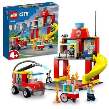 Imagem de LEGO City Quartel e Caminhão dos Bombeiros 60375 (153 peças); Conjunto de Construção