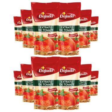 Imagem de Extrato de Tomate Concentrado Dajuda Sachê 300g Kit Com 12 Un - Wilson