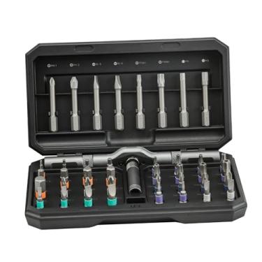 Imagem de 42 Em 1 Kit de Chave de Fenda de Catraca, Conjunto de Chaves de Fenda de Catraca DIY, Conjunto de Acionamento Magnético de Vários Bits Com Alça de Catraca Destacável, Kit de