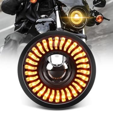 Imagem de CO LIGHT Farol LED para motocicleta de 14,6 cm, com gradiente de inicialização, luzes de seta DRL 5,75 redondo antirreflexo 1000% mais brilhante para bicicleta, carro, quadriciclo, UTV (1)
