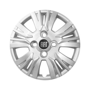 Imagem de Calota Aro 13 Fiat Palio Essence 2014/2016 Prata Unidade - GFM, Preto