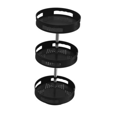 Imagem de Bothyi Organizador preguiçoso Susan Rack de especiarias rotativo, facilmente acessível, 360 ° Acesso Organizador de plataforma giratória para sala de, 3 Níveis